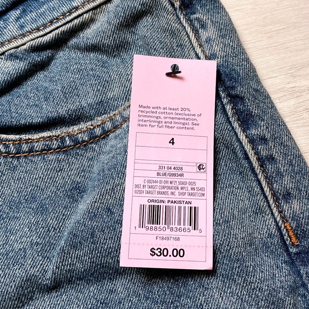 Wild Fable Low-Rise Baggy Jeans Women 4 Blue New With Tags - Picture 5 of 9